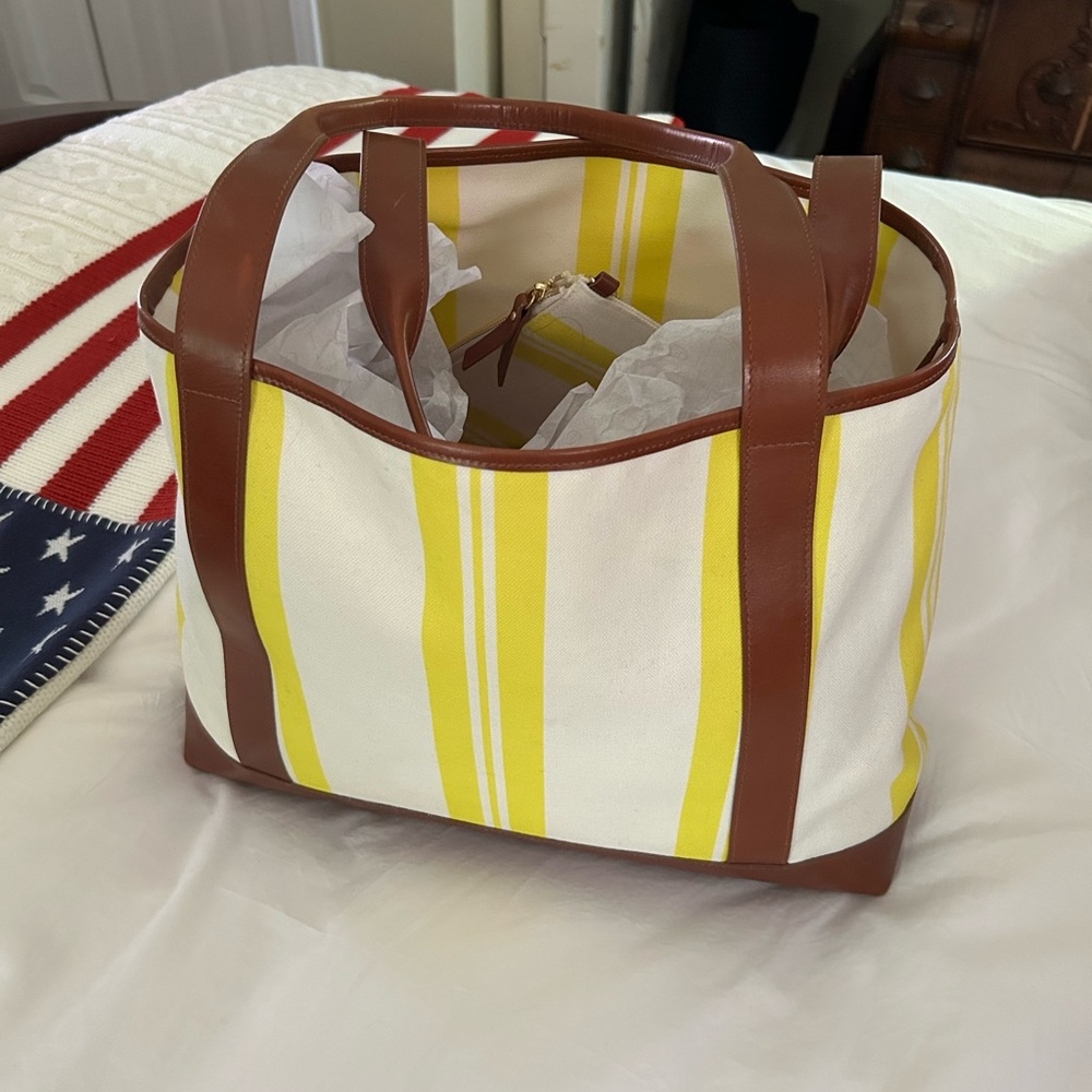 GiGi New York Yellow and Brown Tote